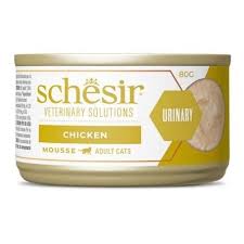Schesir Veterinary Solutions Urinary Delikatny Mus Z Kurczaka 80g! Pełnowartościowa Karma! Zakwasza Mocz I Wspomaga Rozpuszczanie Struwitów! Nowość!  