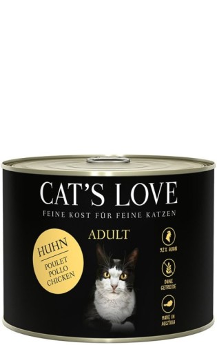 Cat's Love Czysty Kurczak W Naturalnej Galaretce 200g! Aż 92% Kurczaka! Dodatek Oleju Z Lnianego Bogatego W Kwasy Omega Oraz Pokrzywy, Która Wspiera Tworzenie Czerwonych Krwinek I Oczyszczanie Organizmu! Duży Dodatek Tauryny!   
