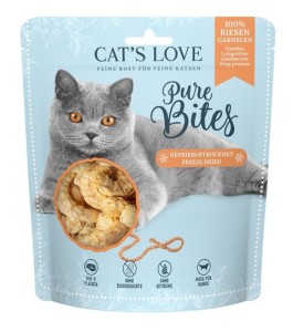 Cat's Love Pure Bites Czyste Liofilizowane Krewetki Królewskie 15g! Monobiałkowe! Bez Żadnych Dodatków! Nowość! 