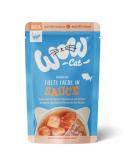 WOW Cat Filety Z Łosoś W Sosie 85g! Bardzo Duża Ilość Sosu I Wysoka Smakowitość! Monobiałkowa! Nowość!  